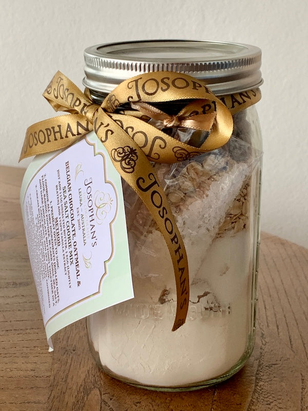 Belgian  chocolate, oatmeal and sea salt cookie mix