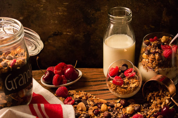 Crunchy chocolate granola