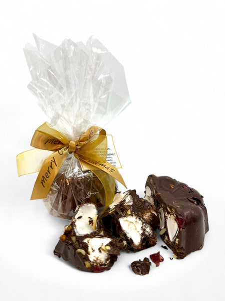 Chocolate Rocky Road Christmas 'pudding'