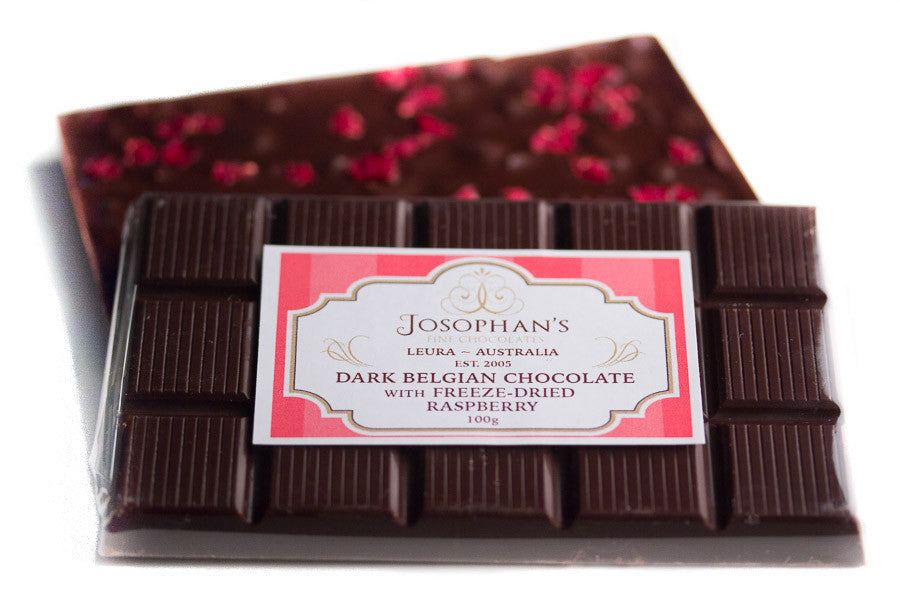 Dark Chocolate with Freeze Dried Raspberry