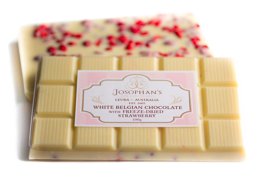 White Chocolate with Freeze Dried Strawberry