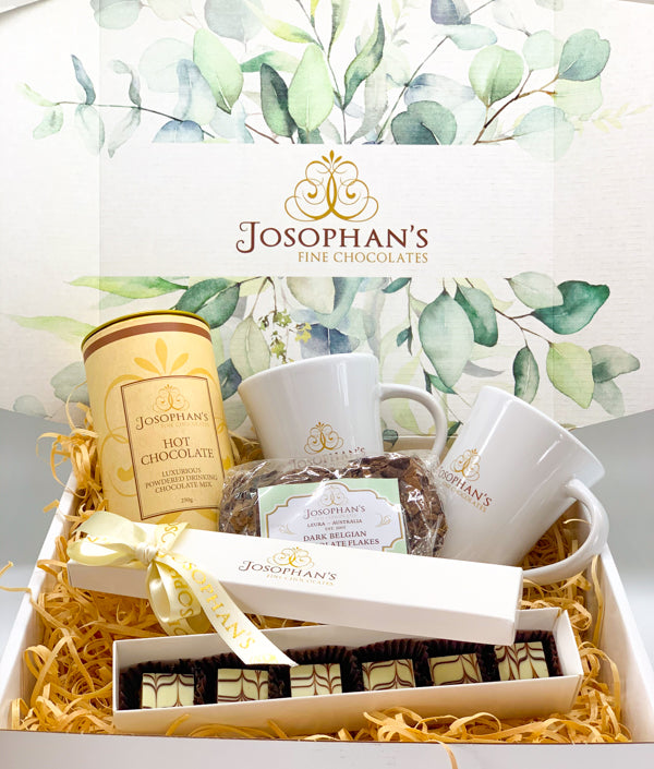 Hot chocolate luxe hamper for two