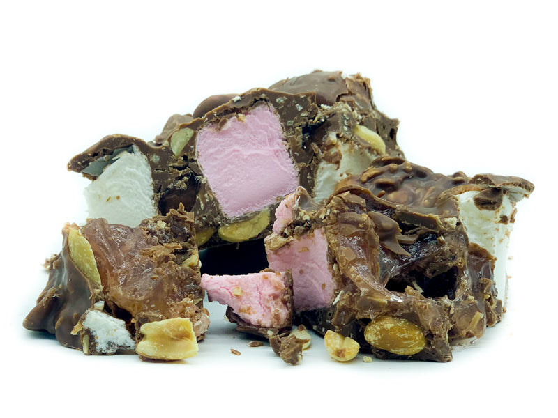 Traditional Rocky Road with Milk Chocolate and Peanuts